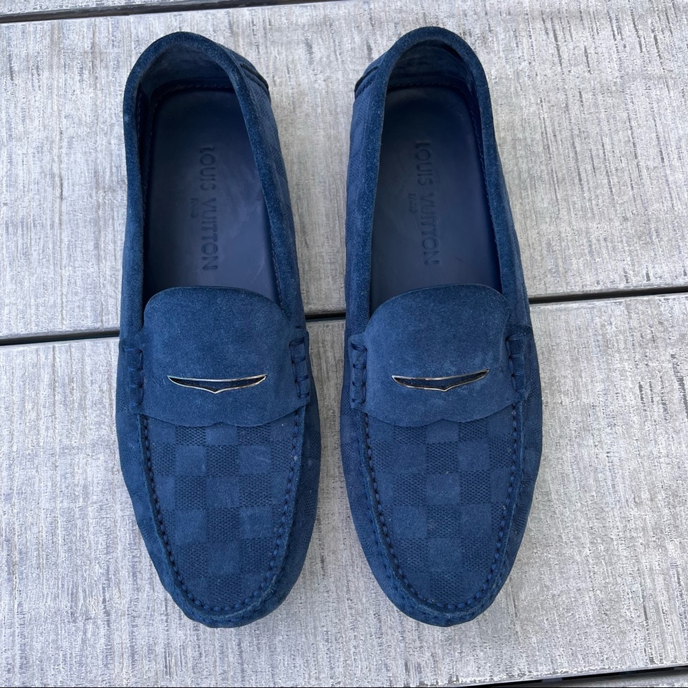 Louis Vuitton Blue Loafers - Picture 2 of 12